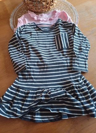 Lot 1 robe + 1 tee-shirt manches longues, zustand: Sehr gut, größe: 18–24 Monate / 86, 1,50 €, 2,28 € inklusive Vinted-Käuferschutz
