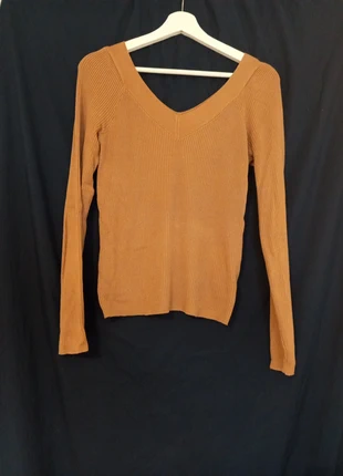 Pull col V marron clair only, brand: ONLY, condition: Very good, size: S / 36 / 8, €3.50, €4.38 includes Buyer Protection
