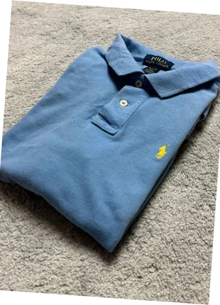 Polo Ralph Lauren brodé 100% coton bleu, jaune pour homme - XL (18-20ans), brand: Ralph Lauren, condition: Good, size: XL, €11.00, €12.25 includes Buyer Protection Pro