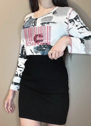 Le haut fluide vintage imprimé à manches longues, brand: Boutique Italiana, condition: Very good, size: S / 36 / 8, €1.00, €1.75 includes Buyer Protection