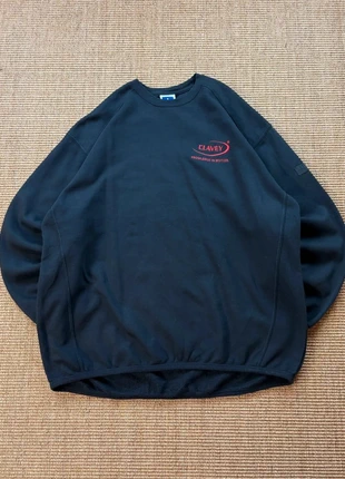 Pull crewneck Russell Athletic noir Clavey rouge print vintage Europe 2000s 3XL homme #0334, brand: Russell Athletic, condizioni: Ottime, taglia: XXXL, €29.10, €31.26 include la Protezione acquisti Pro