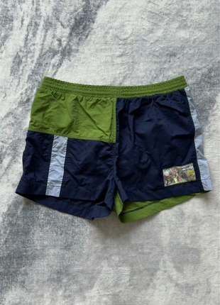 short de bain arena patchwork multicolore vert bleu taille m l w32 w34 logo imprimé, merk: Arena, staat: Heel goed, maat: M, € 28,00, € 30,10 inclusief Kopersbescherming Pro