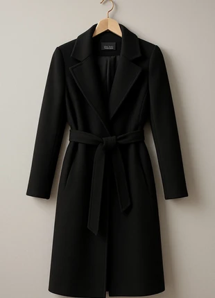 Elegant Long Black Coat – Timeless & Chic, brand: Timeless, condition: Good, size: S / 36 / 8, €30.00, €32.20 includes Buyer Protection