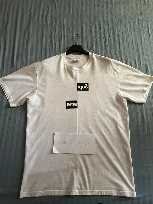 Supreme Comme Des Garçons Box Logo Split Tee | Vinted