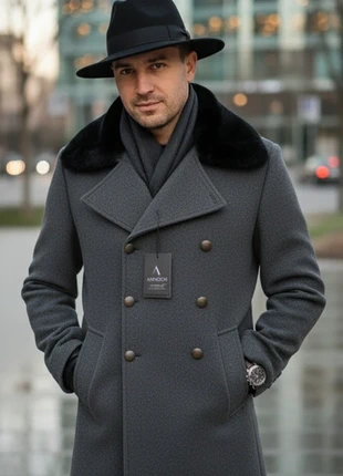 cappotto uomo antioch doppiopetto grigio smoked cotone acrilico taglia m, marca: Antioch, estado: Nuevo con etiquetas, tamaño: M, 99,00 €, 104,65 € Protección al comprador incluida