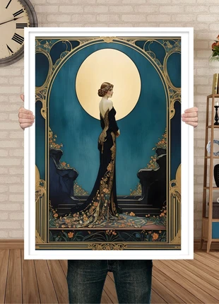 Art Deco Portrait, 1920s Style Wall Art, brand: Art, condition: New with tags, £7.00, £8.05 includes Buyer Protection