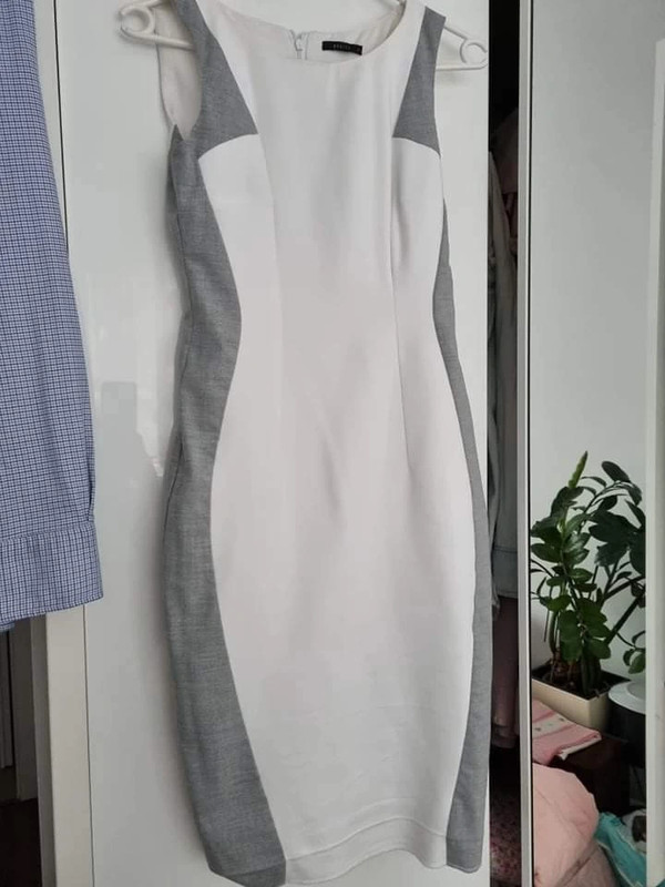 Sukienka biało szara mohito 34 ołówkowa - Vinted