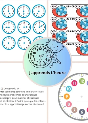Kit pour apprendre l'heure, marke: Fait-Maison, zustand: Neu, größe: Einheitsgröße, 2,00 €, 2,80 € inklusive Vinted-Käuferschutz
