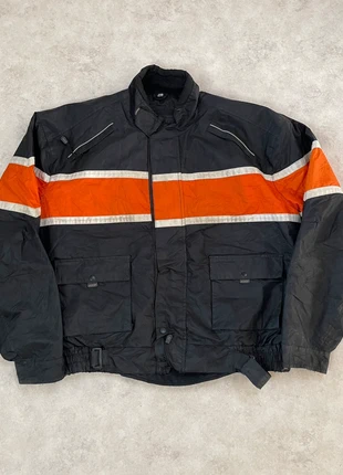 Veste Blouson de Moto Style Harley Davidson Noir et Orange Hommes Taille XXL Motard, brand: Vintage Dressing, condition: Very good, size: XXL, €30.00, €32.20 includes Buyer Protection