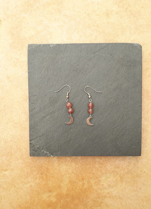 Boucles d'oreilles lépidolite, marque: Fabrication Artisanale, état: Neuf sans étiquette, 4,00 €, 4,90 € Protection acheteurs incluse