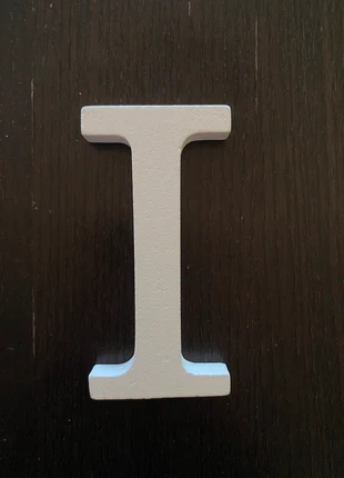 Lettera I segnaposto in legno bianco., estado: Muy bueno, 2,00 €, 2,80 € Protección al comprador incluida