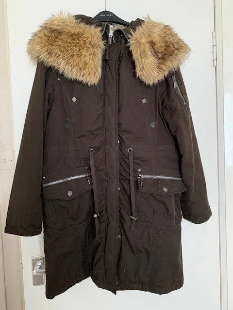 Clements Ribeiro brown winter coat with faux fur trimmed hood | Vinted