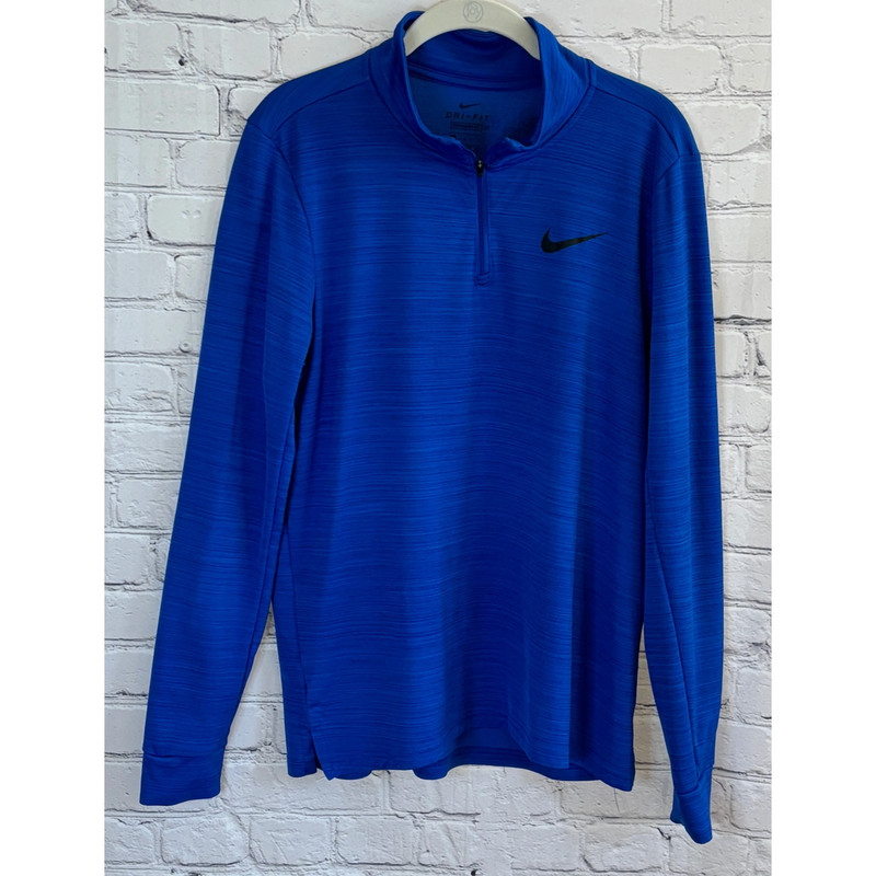 Nike Men's Breathe Superset Royal Blue Quarter Zip Pullover (Size M) 1