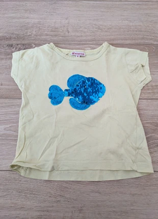 Tee shirt à sequins 4 ans, brand: U Essentiel, condizioni: Ottime, taglia: 4 anni / 104 cm, €1.00, €1.75 include la Protezione acquisti