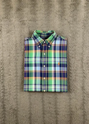Très belle chemise Homme Ralph Lauren S custom fit carreaux marine vert cavalier orange, marca: Ralph Lauren, estado: Muito bom, tamanho: S, €39.00, €41.65 inclui Proteção do Comprador Pro