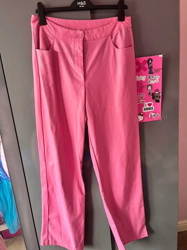 Collusion - Asos Exclusive Pink Flare Pants on Designer Wardrobe