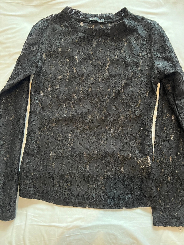 stradivarius sheer lace top