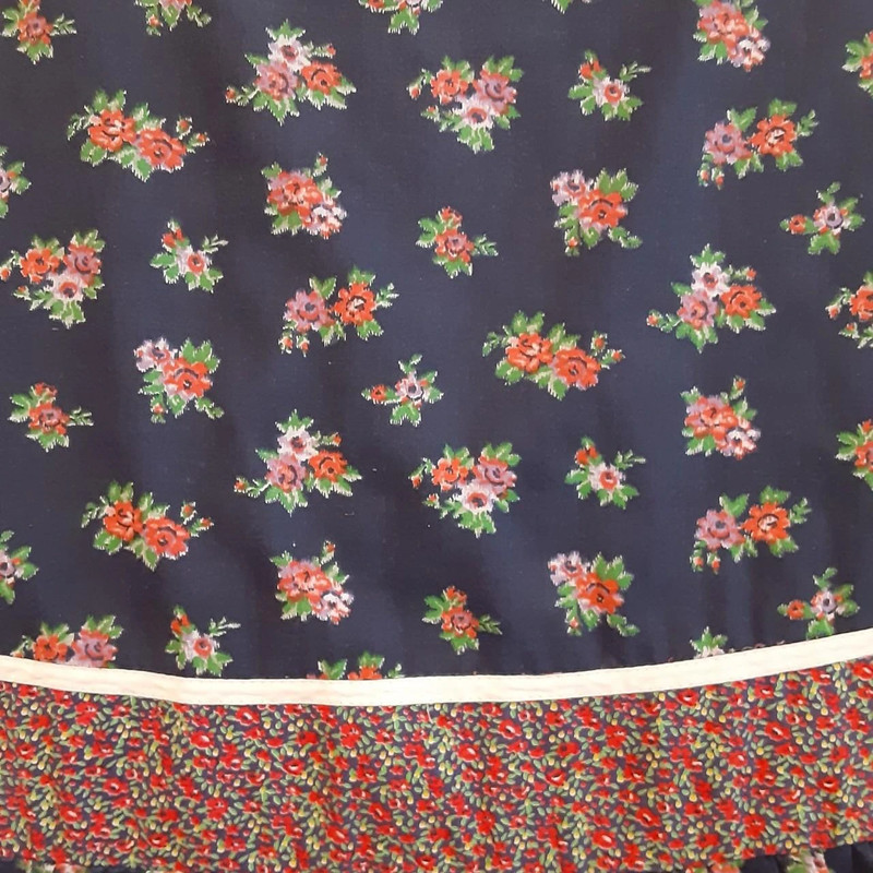 1970s calico prairie floral skirt 2