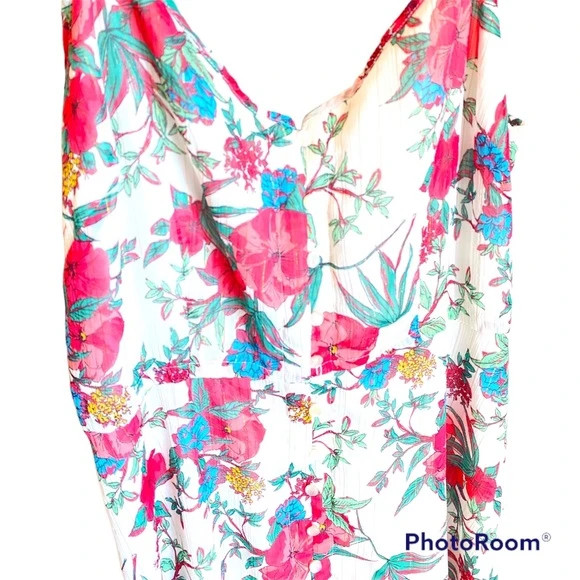 Nanette Lapore Floral Ruffle Hem Dress Size 8 4