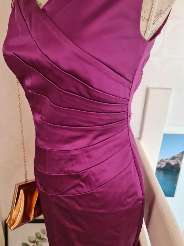 Coast Fuschia purple Satin Midi Dress Vinted