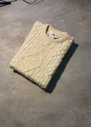 Pull Aran Vintage Irish Wool en 100% pure laine Beige en maille torsadée taille L, brand: Vintage Dressing, condition: Very good, size: L, €29.99, €32.19 includes Buyer Protection