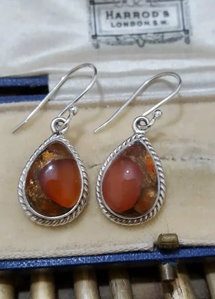 Ladies 925 Sterling Silver Earrings, Genuine Arizona Pietersite Dangle Earrings, brand: List without brand, condition: Very good, £33.99, £36.39 includes Buyer Protection Pro