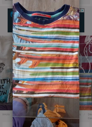 Camiseta desigual , merk: Desigual, staat: Heel goed, maat: 9-12 maanden / 74 cm, € 10,00, € 11,20 inclusief Kopersbescherming