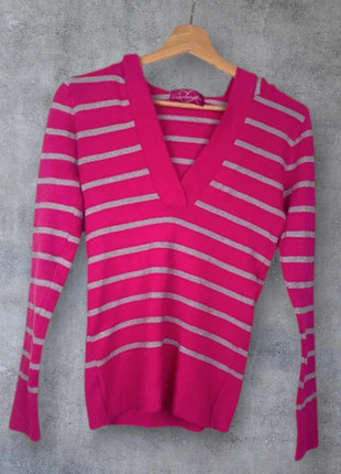 Magnifique pull léger à capuche – Incandescence – Taille L – Fuchsia - Vintage – Bandes argentées, marque: Incandescence, état: Très bon état, taille: L / 40 / 12, 7,00 €, 8,05 € Protection acheteurs incluse