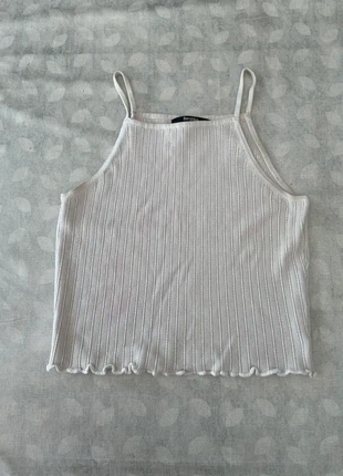 Top blanc à bretelles Bershka - Taille S, marque: Bershka, état: Très bon état, taille: S / 36 / 8, 1,00 €, 1,75 € Protection acheteurs incluse