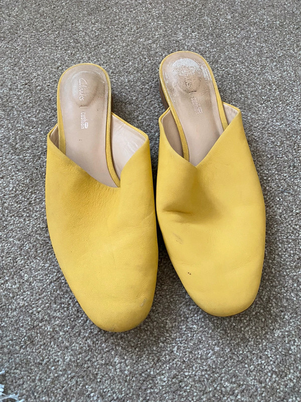 Clarks ladies sale yellow shoes