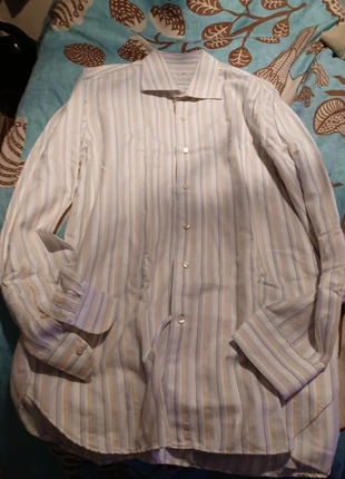 MCR maat 42 16½ heren overhemd gestreept, merk: MCR, staat: Heel goed, maat: L, € 6,79, € 7,83 inclusief Kopersbescherming