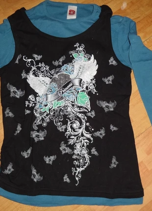 mooie trui met hotfix en bling bling mt 146/152, merk: Here + There, staat: Heel goed, maat: 12 jaar / 152 cm, € 5,00, € 5,95 inclusief Kopersbescherming