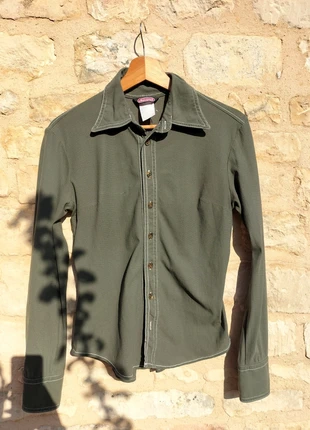 Chemise Diesel vert kaki avec boutons nacrés., brand: Diesel, condizioni: Ottime, taglia: M / IT 42 / EU 38, €14.90, €16.35 include la Protezione acquisti