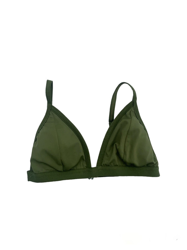 pacsun green triangle bikini top 1