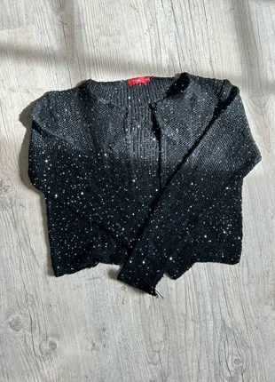 Gilet pailleté noir, marca: Tissaia, estado: Muito bom, tamanho: 14 anos / 164 cm, €2.00, €2.80 inclui Proteção do Comprador