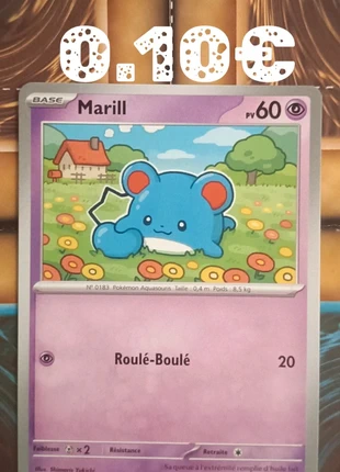 Marill 073/191 - Écarlate et Violet - SSP Étincelles Déferlantes (AEG901), marque: Pokémon, état: Neuf sans étiquette, 1,00 €, 1,75 € Protection acheteurs (Pro) incluse