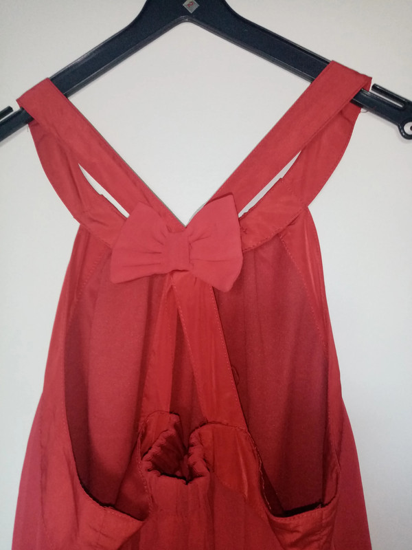 Robe rouge etam été dos croisé 5