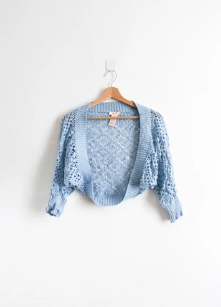 Baby blue crochet shrug | Boléro en crochet, marque: Vintage, état: Très bon état, taille: L / 40 / 12, 13,00 €, 14,35 € Protection acheteurs (Pro) incluse