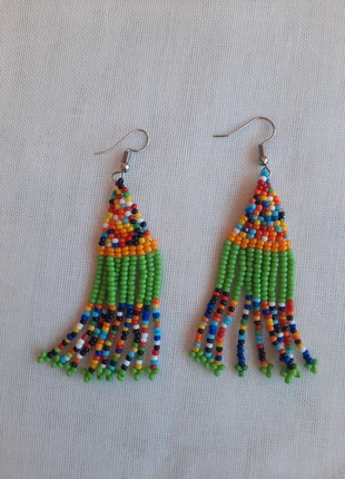 Boucles d'Oreilles Afro Chic Massaï (From Kenya), marque: Fait Main, état: Neuf sans étiquette, 7,00 €, 8,05 € Protection acheteurs incluse