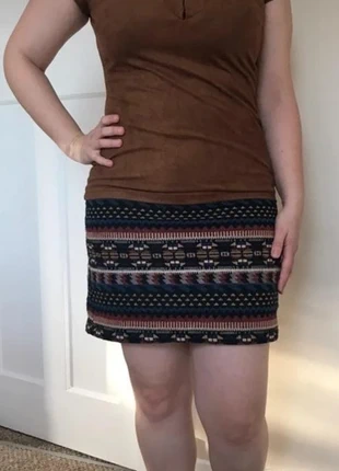 Smart brown native american pattern style Dress, brand: Fórmula Joven, condition: Very good, size: L / UK 16-18, £1.25, £2.01 includes Buyer Protection
