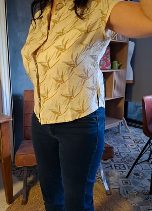 Haut Camaïeu Léger 👚 Manches courtes  Imprimé Nature  Idéal avec un jean taille haute ! 👖, brand: Camaïeu, condition: New without tags, size: XL / 42 / 14, €39.00, €41.65 includes Buyer Protection