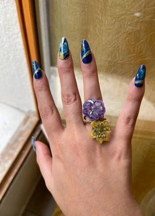 Anello doppio fiori, condition: Very good, size: Adjustable, €12.00, €13.30 includes Buyer Protection Pro