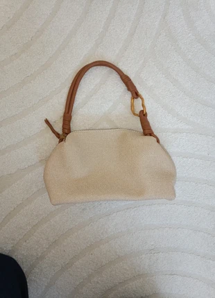 Petit Sac à Main MOTF Neuf Beige/Naturel - Anse Cuir Marron Tressé, brand: Motf, condition: New without tags, €2.50, €3.33 includes Buyer Protection