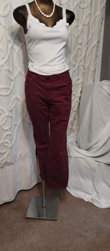 Burgundy jeans 2