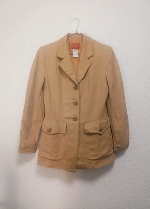 Americana elegante en color camel mujer Kenzo Jungle, marca: Kenzo, estado: Muito bom, tamanho: M / 38 / 10, €25.00, €26.95 inclui Proteção do Comprador