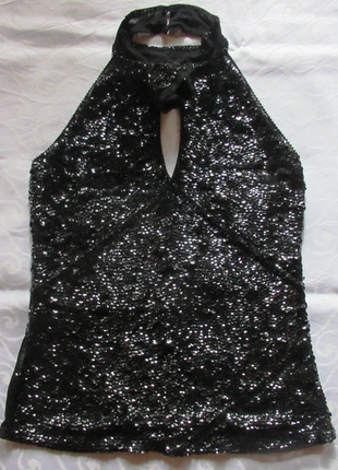 Zwarte feestelijke top met 2 sjaals, maat 38/40, brand: Met, condition: Very good, size: M / 38 / 10, €20.00, €21.70 includes Buyer Protection