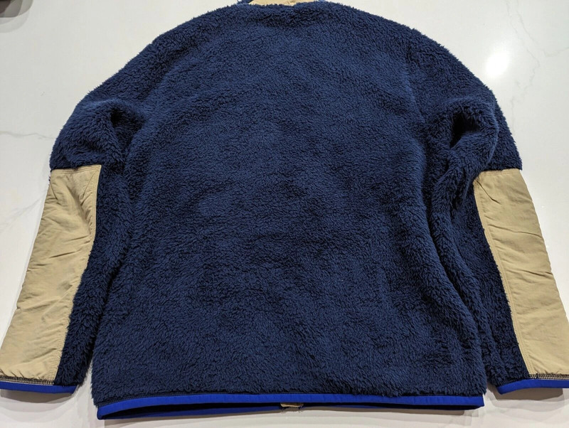 Polo Ralph Lauren Fleece Patchwork Jacket Teddy Sherpa Navy Size Medium NWT $198 5