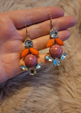Bold statement drop earrings featuring sparkling clear rhinestones, brand: Boho Style, condition: Very good, £2.99, £3.84 includes Buyer Protection