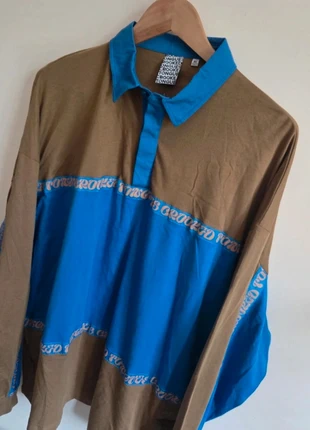 Crooked Tongues Long Sleeve Polo Shirt – Blue/Brown, brand: Crooked Tongues, condition: New without tags, size: XL, €11.00, €12.25 includes Buyer Protection