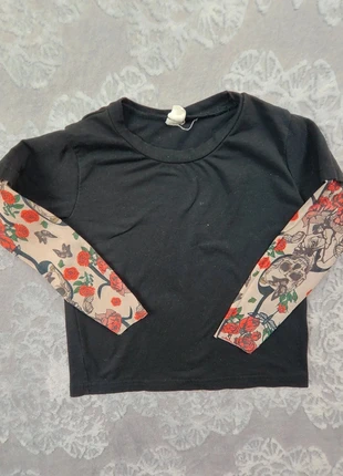 T-shirt manches tattoo - Taille 100 - Original - Bon état,, marque: Inconnu, état: Bon état, taille: 3 ans / 98 cm, 3,00 €, 3,85 € Protection acheteurs incluse